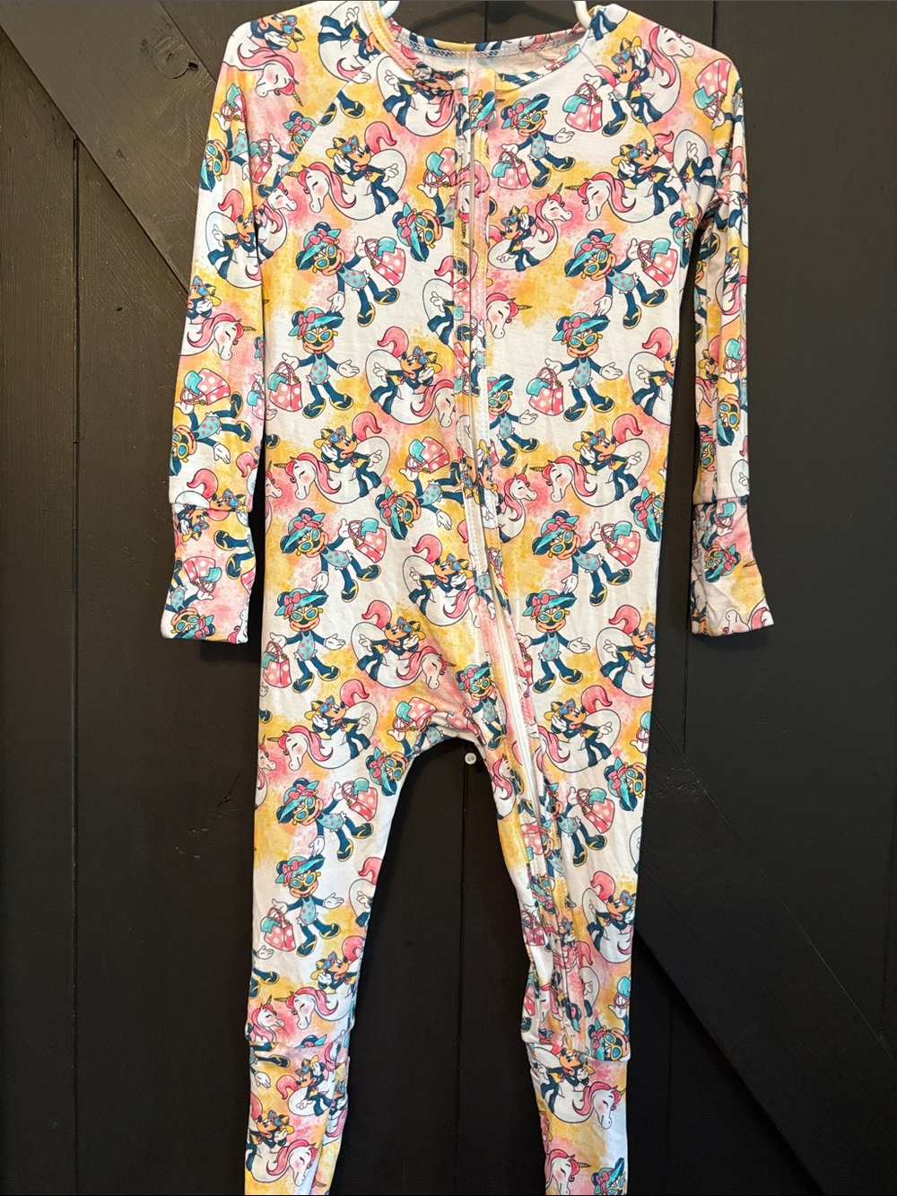 BAMBOO Multicolor Unicorn & Minnie Mouse Zippie